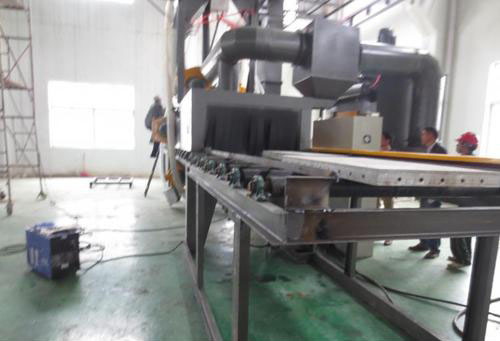 鋁膜板拋丸機，鋁膜板清理機翻新舊，去除水泥浮漿